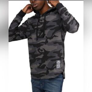 NWT Ecko Unltd Men’s Gray Camo Thermal Lightweight Long Sleeve Hoodie - Size M